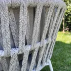 Gartensofa aus Aluminium, Seil und Marsala oder weißem Stoff - Brise Viadurini