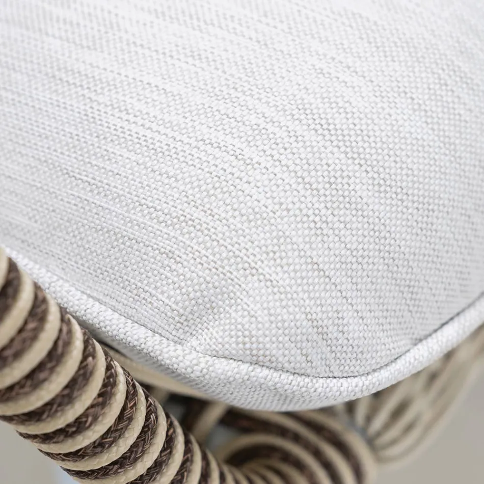 Gartensofa aus Aluminium und Seilgeflecht - Alcor Viadurini