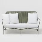 Gartensofa aus Aluminium und Seilgeflecht - Asteria Viadurini