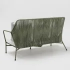 Gartensofa aus Aluminium und Seilgeflecht - Asteria Viadurini