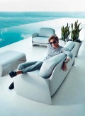 Modernes Gartensofa Pezzettina von Vondom aus Polyethylen