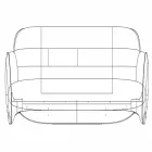 Gartensofa aus Polyethylen in modernem Design Pezzettina von Vondom Viadurini