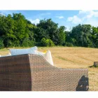 Sofa handgewebte Garten Joe Kaffee Polyethylen Viadurini