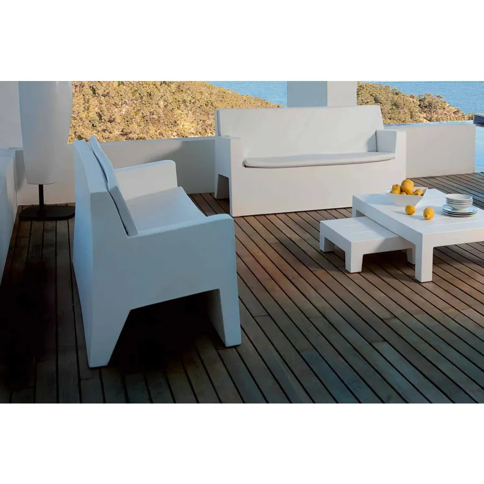 Jut by Vondom Gartensofa, aus Polyethylenharz, Design Viadurini