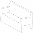 Jut by Vondom Gartensofa, aus Polyethylenharz, Design Viadurini