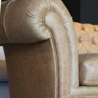 Innensofa mit Holzfüßen und Metallrädern Made in Italy - Giocoso Viadurini
