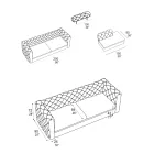 Innensofa mit verstellbarer Kopfstütze Made in Italy - Unleashed Viadurini