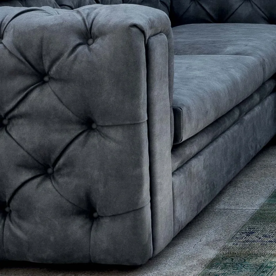 Wohnzimmersofa mit verstellbarer Kopfstütze und Halbinsel - Unleashed Viadurini