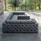 Wohnzimmersofa mit verstellbarer Kopfstütze und Halbinsel - Unleashed Viadurini