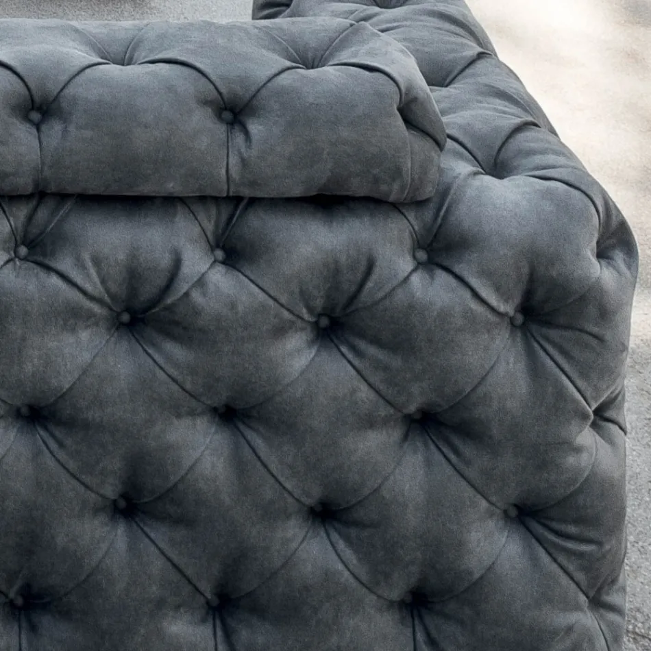 Wohnzimmersofa mit verstellbarer Kopfstütze Made in Italy - Unleashed Viadurini