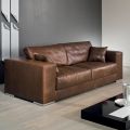 Wohnzimmersofa aus Holz, Polyurethan und Metall Made in Italy - Sparkling