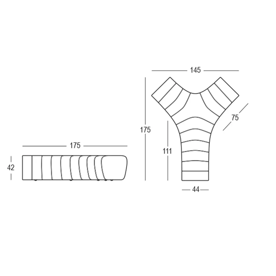 Bürosofa aus matt gefärbtem Polyethylen Made in Italy - Galatea Viadurini