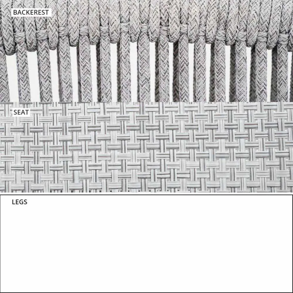 Zweisitzer Garden Stacking Sofa Aluminium und Stoff - Smart By Varaschin Viadurini