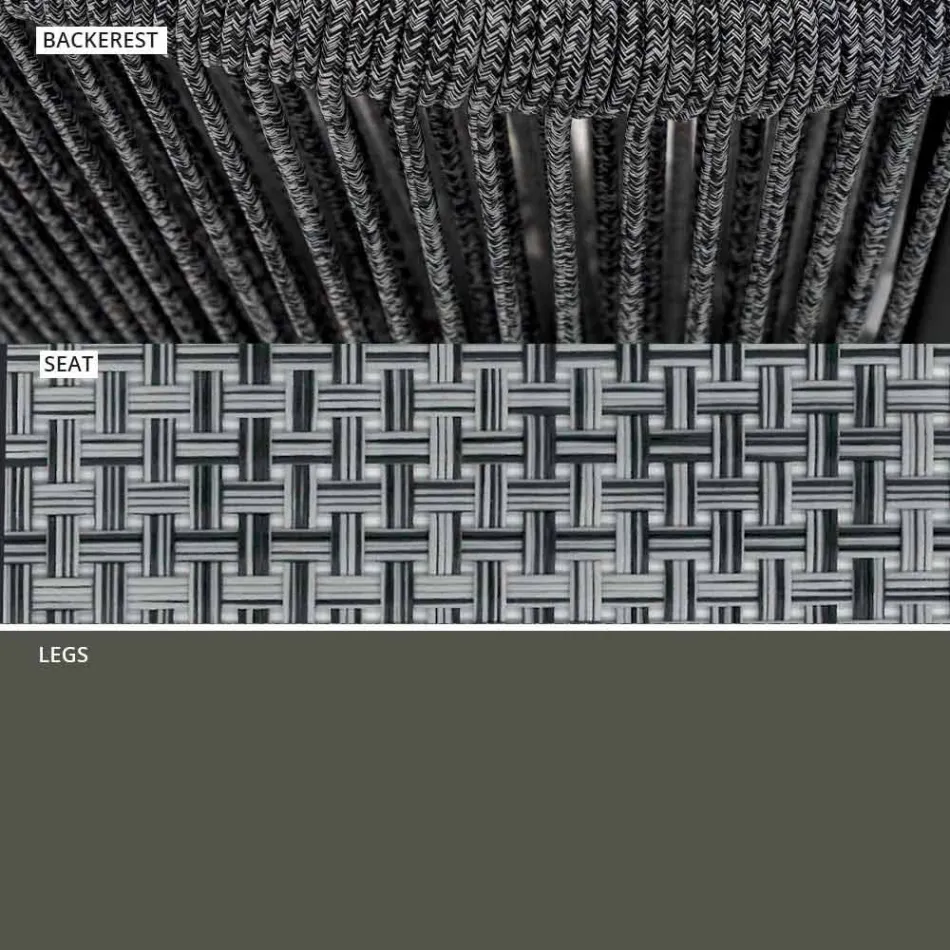 Zweisitzer Garden Stacking Sofa Aluminium und Stoff - Smart By Varaschin Viadurini