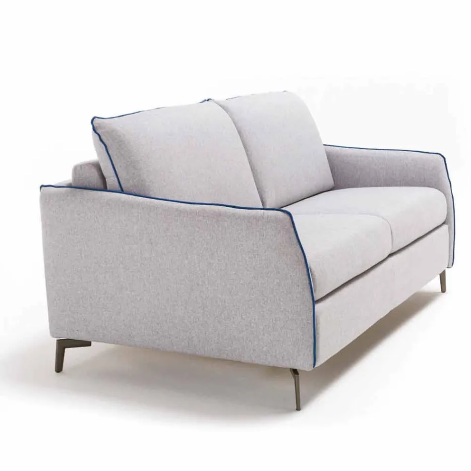 Zwei Sitzer-Sofa modernes Design L.145 cm Kunstleder / Stoff Erica Viadurini