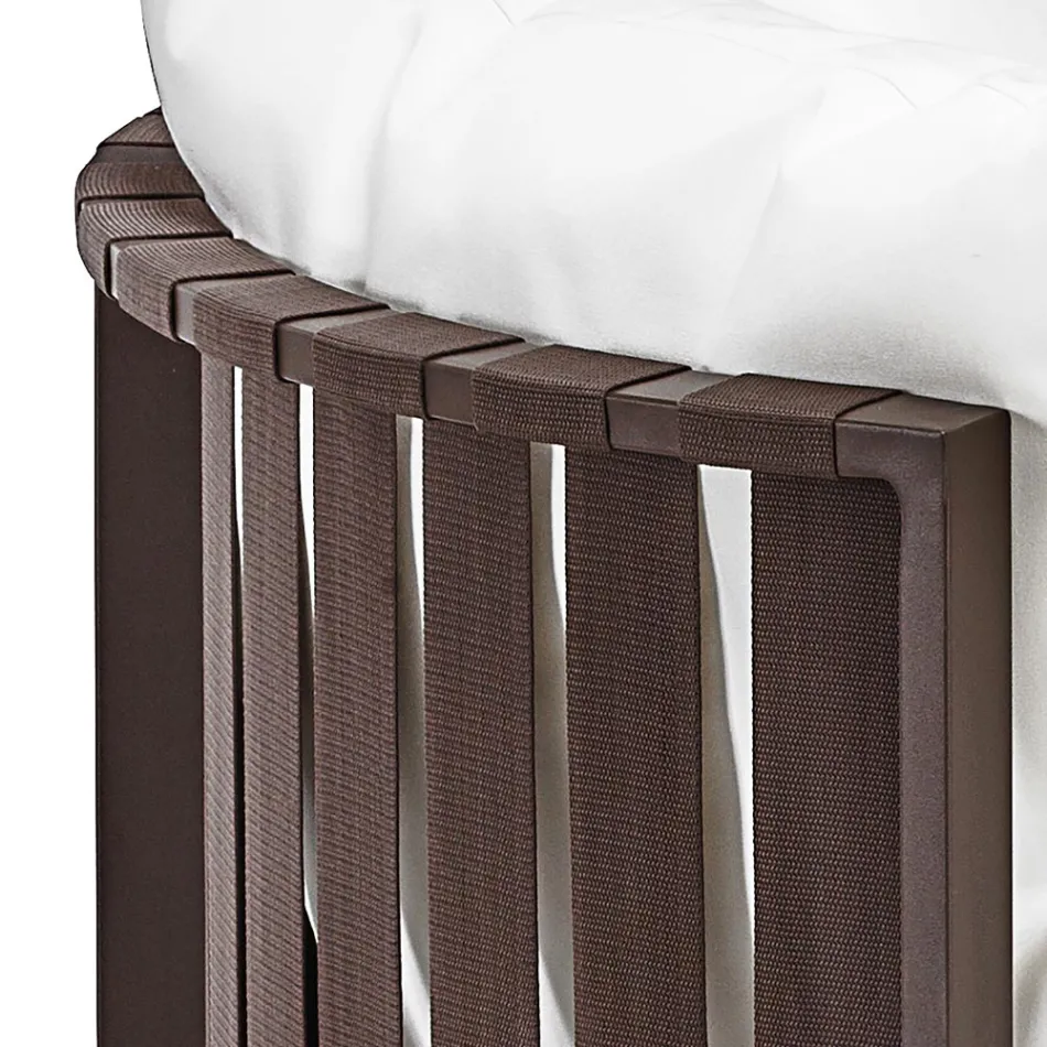 Outdoor Sofa 2 Sitze aus Aluminium mit Seilen Luxus Design 3 Ausführungen - Julie Viadurini