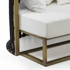 Outdoor Sofa 2 Sitze aus Aluminium mit Seilen Luxus Design 3 Ausführungen - Julie Viadurini