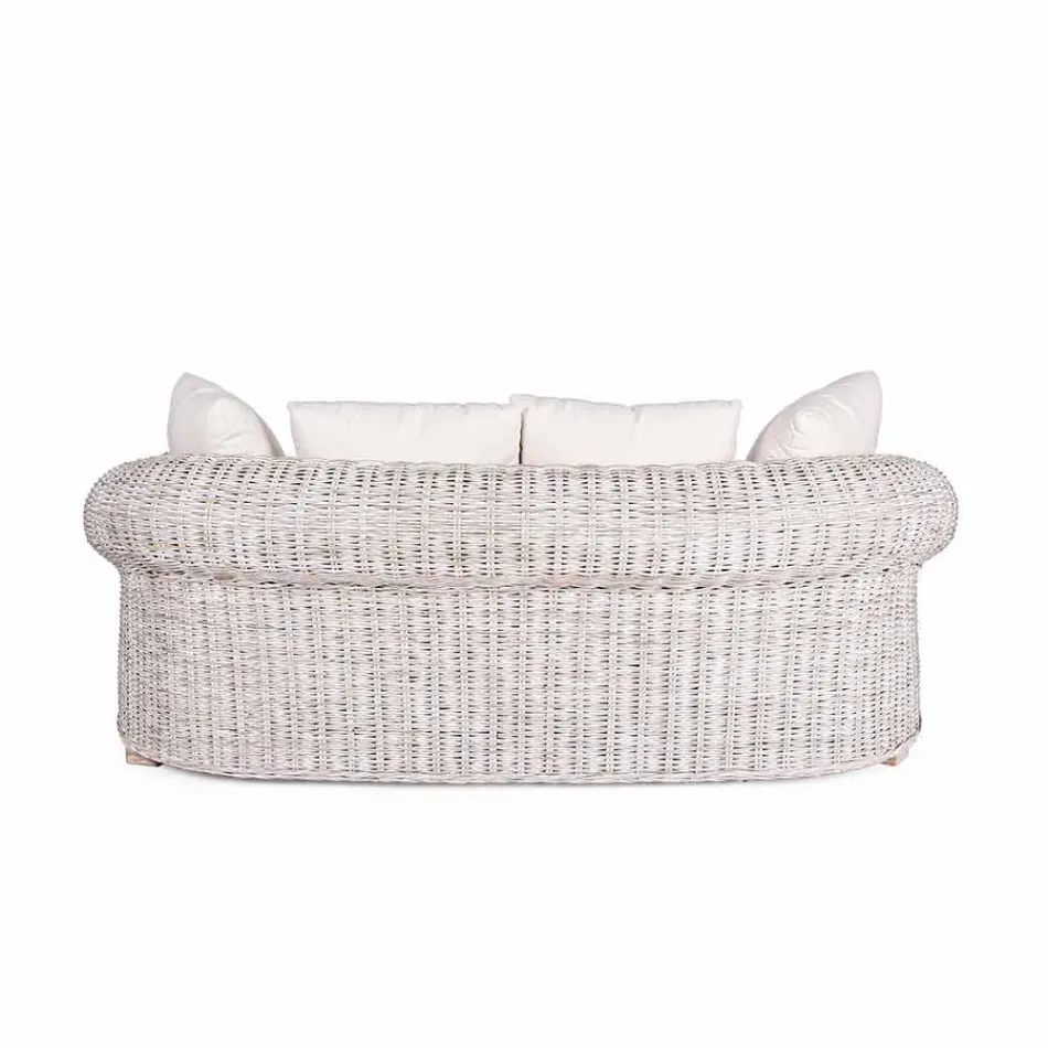 Outdoor / Indoor 3-Sitzer-Sofa in Luxus Rattan Homemotion - Francioso Viadurini
