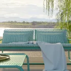 Metallsofa für den modernen Garten, hohe Qualität, hergestellt in Italien – Karol Viadurini