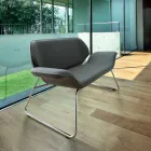 Made in Italy Wartesofa aus Kunstleder Cesare Leder Viadurini