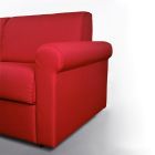 2- oder 3-Sitzer-Schlafsofa aus abnehmbarem rotem Stoff Made in Italy - Geneviev Viadurini