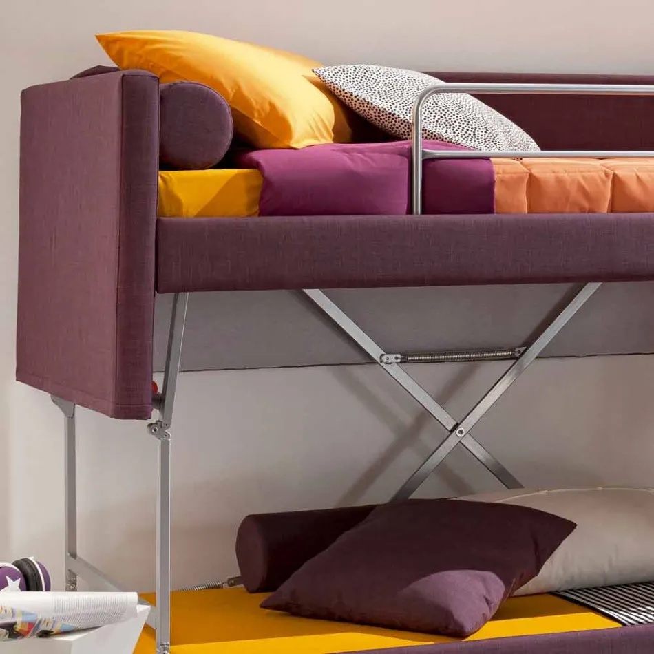 Design Etagenbett Sofa bezogen in Made in Italy Stoff - Gretel Viadurini