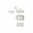 Design Etagenbett Sofa bezogen in Made in Italy Stoff - Gretel Viadurini