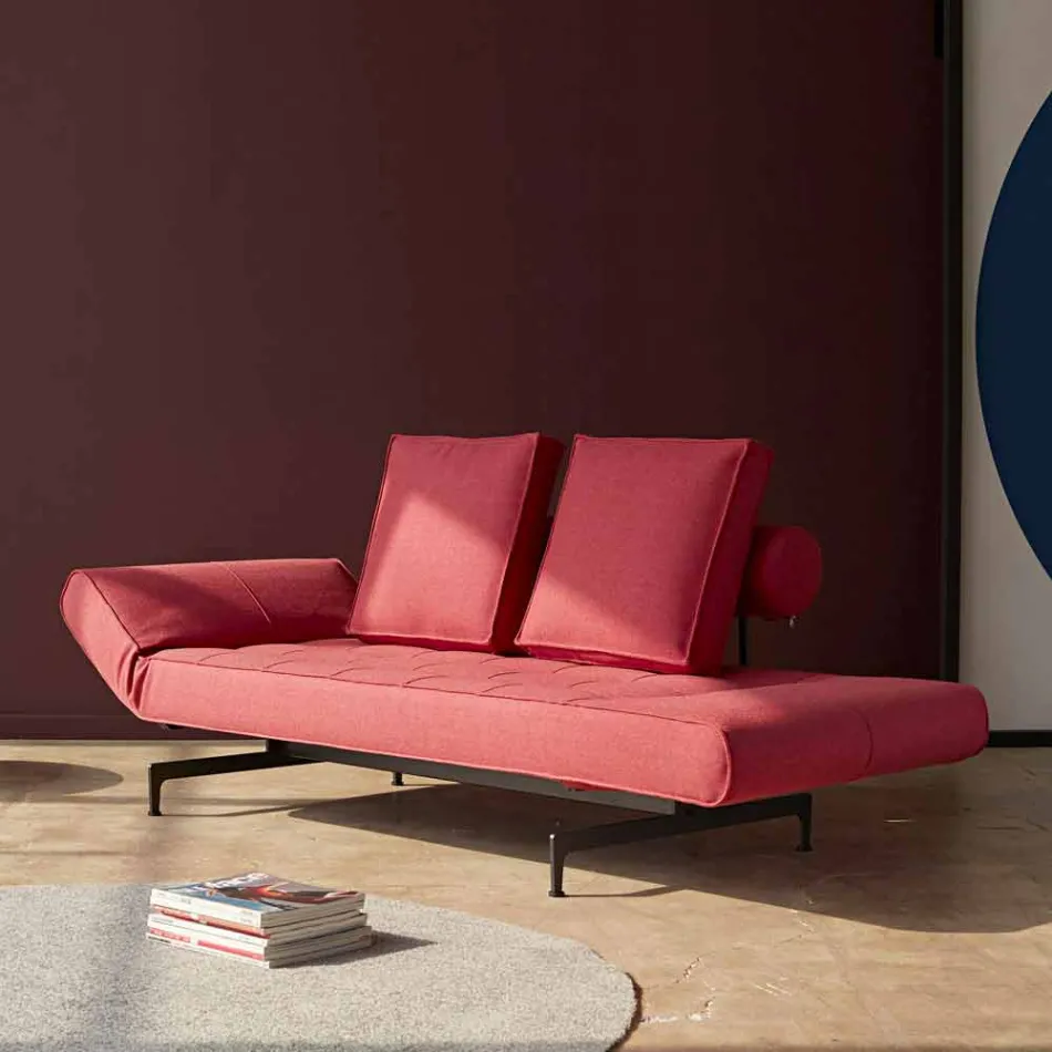 Ghia von Innovation Design Schlafsofa in gepolstertem Stoff Viadurini