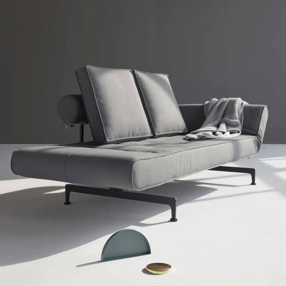Ghia von Innovation Design Schlafsofa in gepolstertem Stoff Viadurini