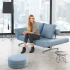 Ghia by Innovation modernes Polsterschlafsofa mit verchromten Beinen Viadurini