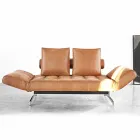 Ghia by Innovation modernes Polsterschlafsofa mit verchromten Beinen Viadurini