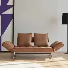 Ghia by Innovation modernes Polsterschlafsofa mit verchromten Beinen Viadurini