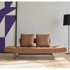 Ghia by Innovation modernes Polsterschlafsofa mit verchromten Beinen Viadurini