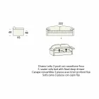 Einzelschlafsofa mit Behälter aus Stoff Made in Italy - Kayla Viadurini