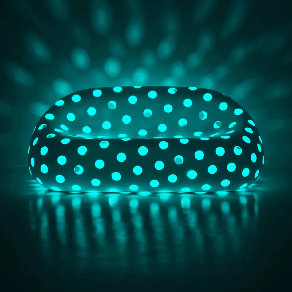 Leuchtendes Outdoor-Sofa aus Polyethylen mit LED Made in Italy - Asso Viadurini