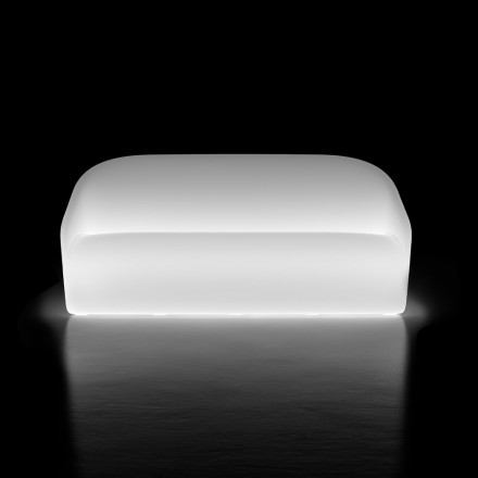 Helles Gartensofa aus Polyethylen mit LED Made in Italy - Juli Viadurini
