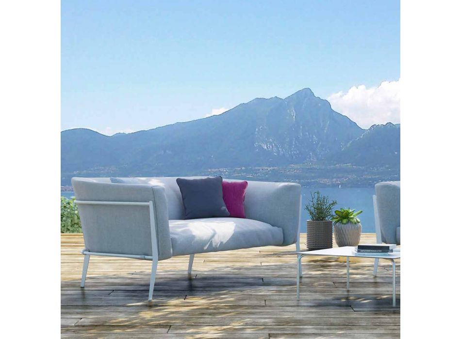 Modernes Sofa für herausnehmbares Design im Außen- oder Innenbereich Made in Italy - Carmine Viadurini