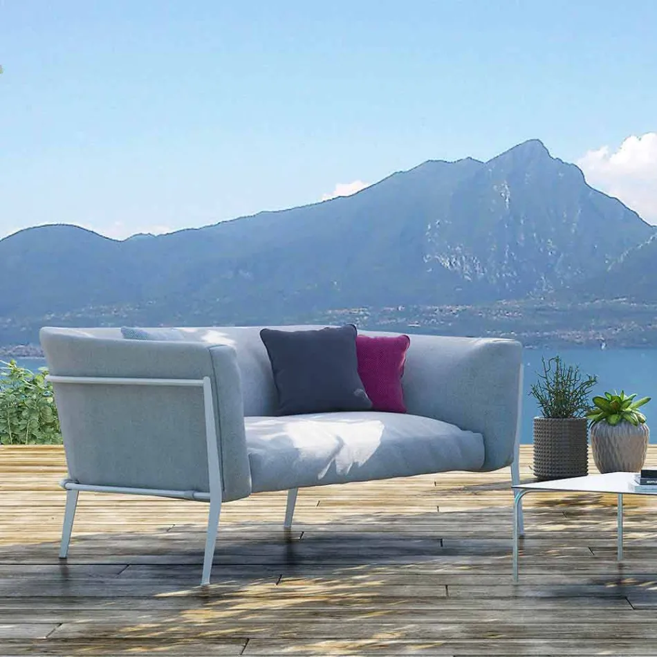 Modernes Sofa für herausnehmbares Design im Außen- oder Innenbereich Made in Italy - Carmine Viadurini