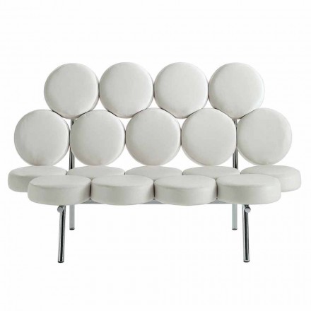 Modernes Ledersofa mit Luxus Made in Italy Stahlkonstruktion - Arthur Viadurini