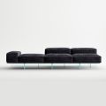Saphir – Modernes Modulsofa mit Glasfuß, hergestellt in Italien