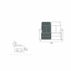 Motorisierte Couch 2 Sitze mit elektrischer Sitz Gelso 1, modernes Design Viadurini