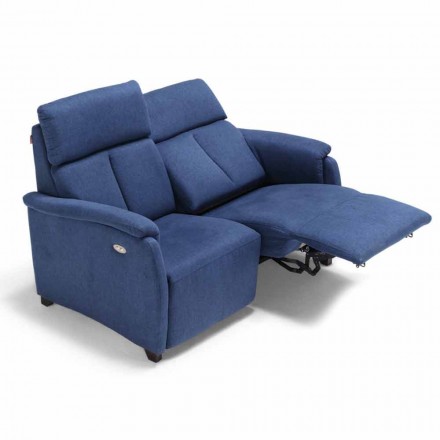 Motorisierte Couch 2 Sitze mit elektrischer Sitz Gelso 1, modernes Design Viadurini
