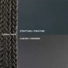 Outdoor-Sofa aus Stahl, verschiedene Größen und Kissen inklusive. Made in Italy - Bronn Viadurini