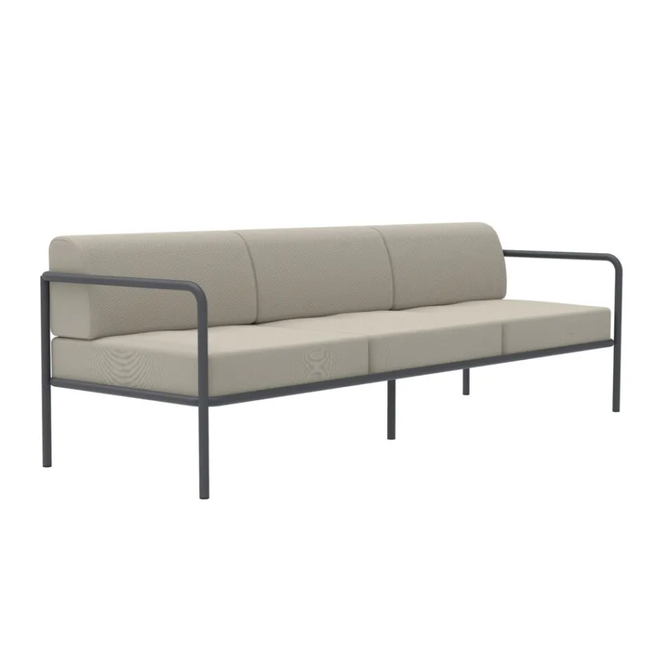 Outdoor-Sofa aus Stahl in verschiedenen Größen und Kissen Made in Italy - Arwen Viadurini