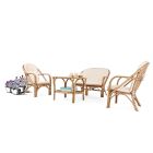 2-Sitzer-Outdoor-Sofa für den Garten in Rattan White Cushions - Maurizia Viadurini