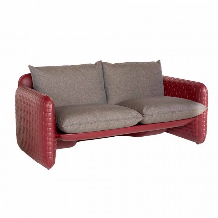 2-Sitzer-Outdoor-Sofa aus Stoff oder Leder - Mara by Slide Viadurini