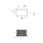 Sofa elektrische Entspannung 2 Plätze, 2 Lilia elektrische Stühle, made in Italy Viadurini