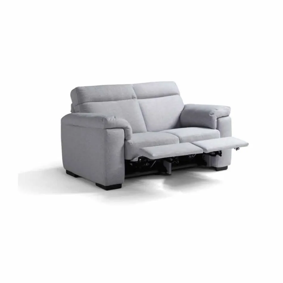Sofa elektrische Entspannung 2 Plätze, 2 Lilia elektrische Stühle, made in Italy Viadurini