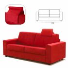 Drei-Sitzer-Sofa modernes Design Kunstleder / Stoff in Italien Mora Viadurini