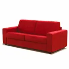 Drei-Sitzer-Sofa modernes Design Kunstleder / Stoff in Italien Mora Viadurini